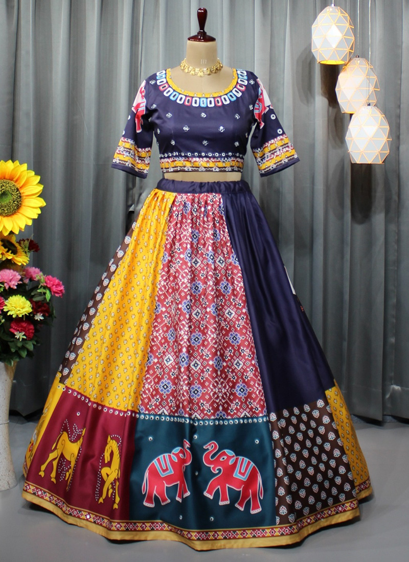 Ikkat cotton clearance lehengas